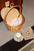 Lady's Basket with Cup and Saucer