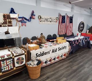 Soldier's Aid Society table display