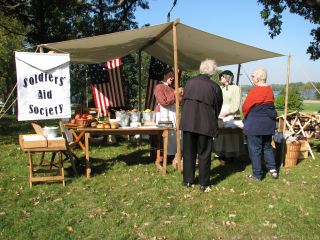 Soldier's Aid Society tent display